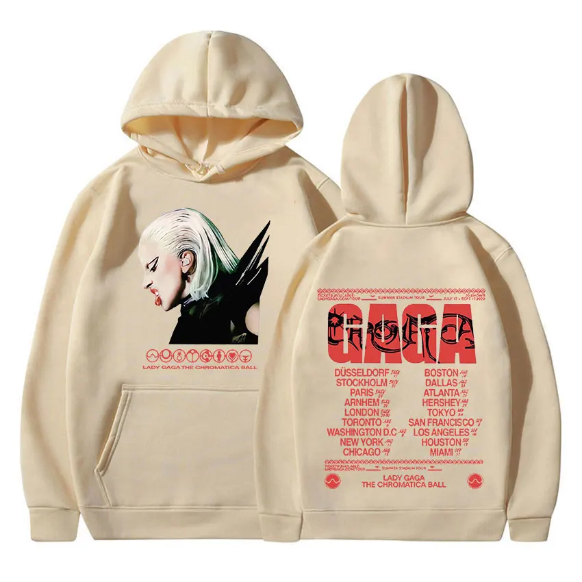 レディガガ レディーガガ ady gaga クロマティカボール パーカー Singer Lady Gaga The Chromatica Ball Tour 2024 Hoodie Men