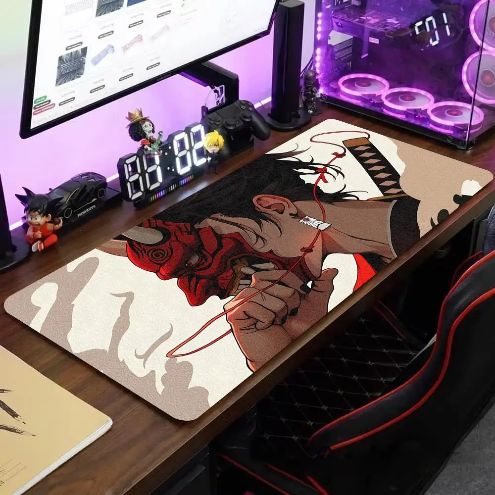 Mask anime girl Mouse Pad Large Computer Office Game Table Mats XL Rubber Anti-slip Gaming Keyboard Mousepads Long Desk Pads