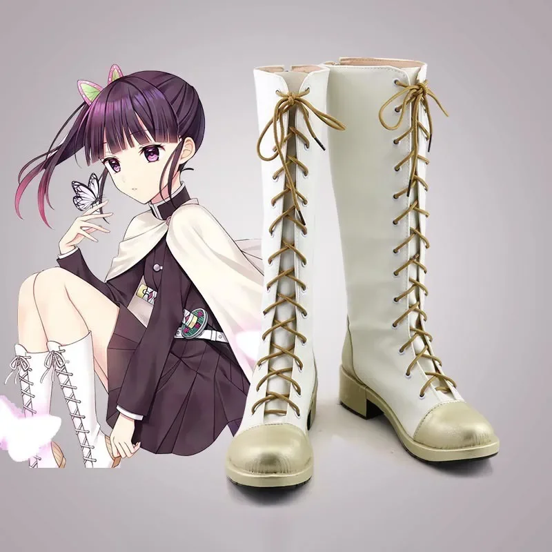 

Anime Corps Kisatsutai Kanao Tsuyuri Cosplay Shoes Elaina PU Boots Leather High Heels Halloween Party Costume Acc