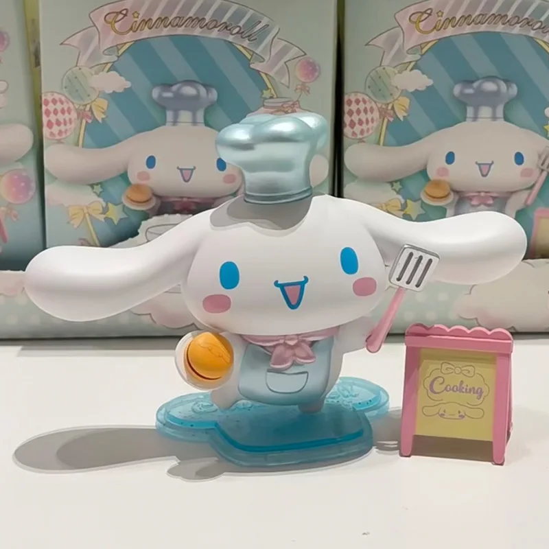 thumbnail image 1 of Figuras de anime genuinas de Sanrio Kawaii, serie de cocina, caja ciega, Cinnamoroll, figura de acción, adorno de escritorio, decoración, muñecos, juguetes, 1 of 5