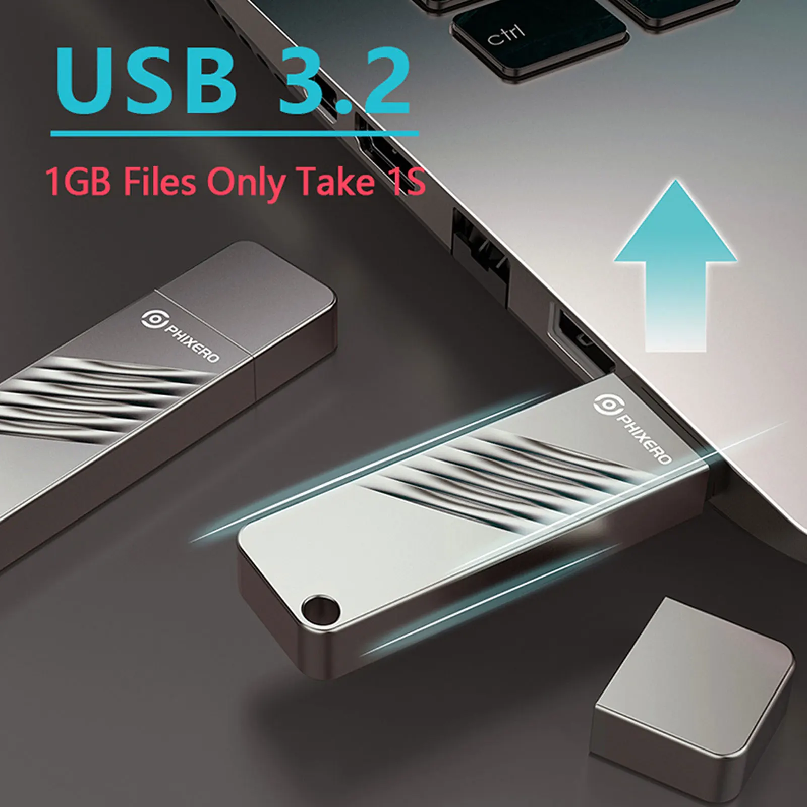 Phi޴ ̴ ָ Ʈ ũ USB 3.2 ÷ ̺ ƽ Pendrive, 128GB 256GB 512GB ޸   ̹ Ű 3.0