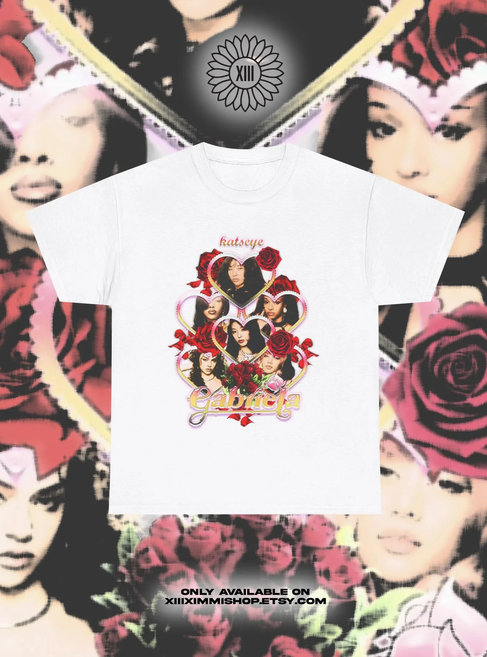 T-shirt Katseye Merch – Style Décontracté Imprimé Rétro – Unisexe – Coupe Urbaine