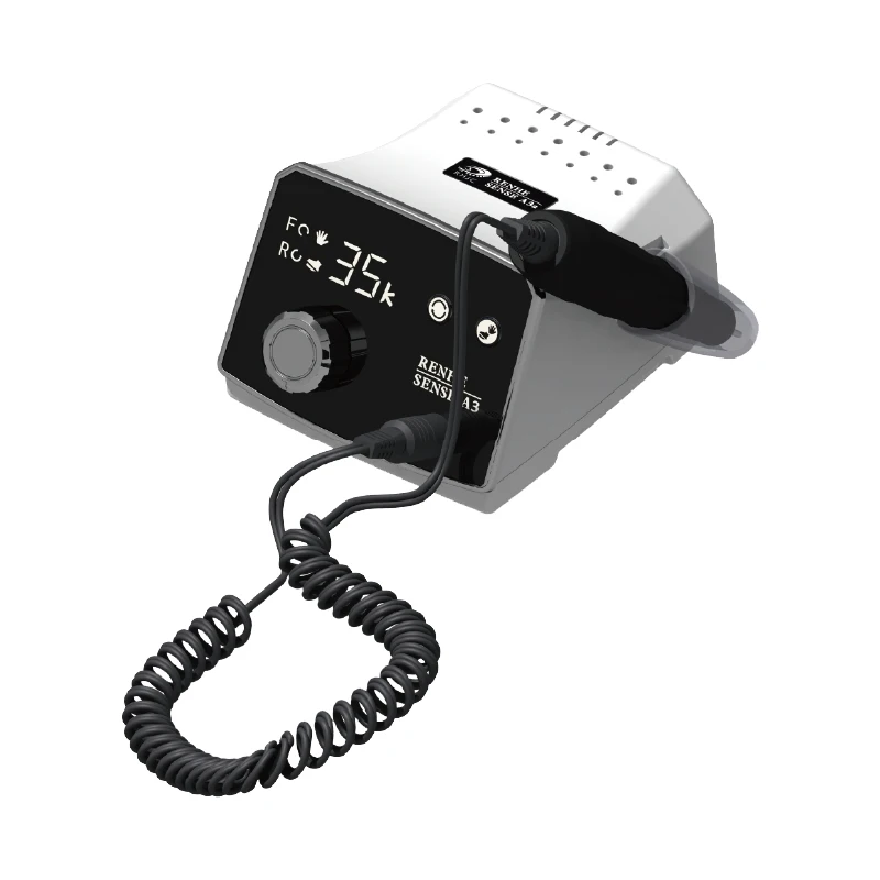 RHJC RENHE A3A 하이 퀄리티 네일 드릴 마이크로 모터, 디지털 디스플레이, 전기 매니큐어 기계, 30000 RPM