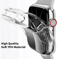 Coque pour Apple Watch, 42mm, 46mm, 41mm, 45mm, 40mm, 44mm, Juste de Protection d'Écran, Souple, TPU, Pare-chocs pour iWatch Série 10, 9, 8, 7, 6, 5, 4, SE 2