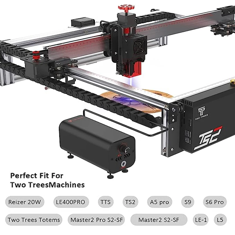 Twotree Air Airflow Assist Kit 10-30L/min Luftunterstützungspumpe Geräuscharm Rauch und Staub entfernen für Lasergravierer Cutter Maschine