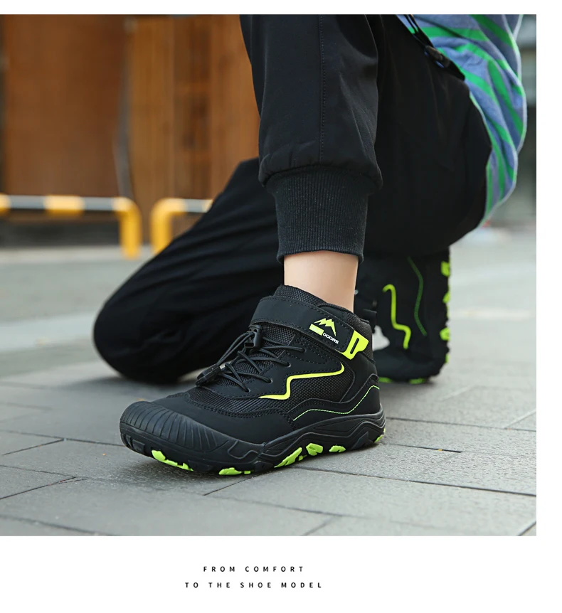 Zapatos de senderismo de alta calidad para niños, zapatillas de Trekking impermeables, botas de escalada de montaña para