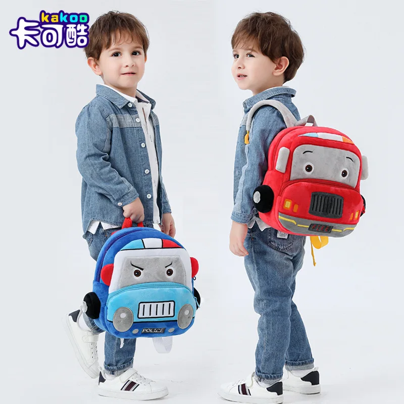 

Cute Plush cartoon car toy children's backpack kindergarten backpack cute