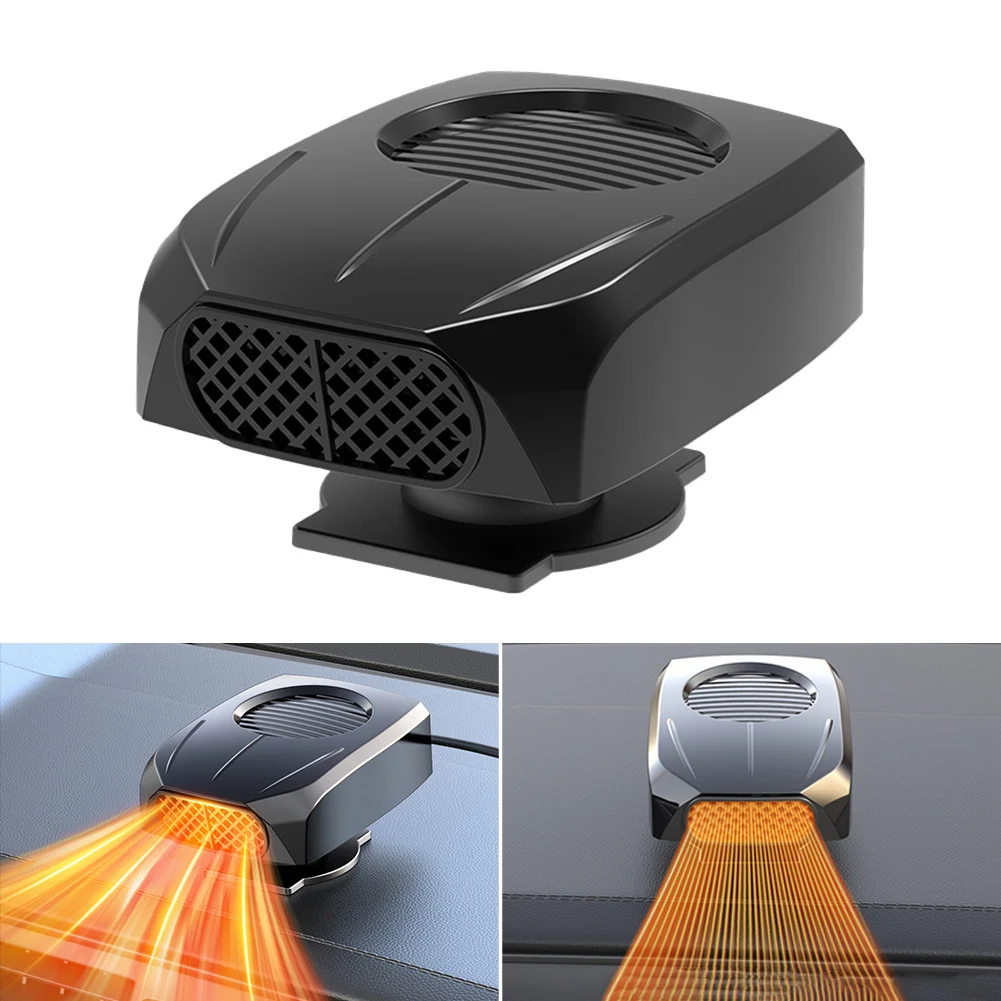 12V 24V Car Heater 2 In 1 Car Windshield Fast Heating Defrost Defogger 360 Degree Rotation Auto Heater for Interior Accessories