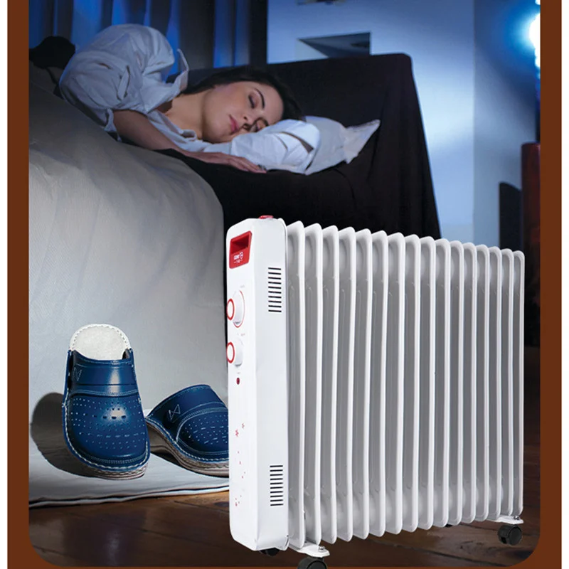 2200W Oil Heater Oil Filled Radiator Electric Heater 3-Gear Oil Radiator 13  15 17 Heat Sinks 1000W 1200W 2200W Oil Heater