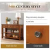 Solid Wood Console Table Entryway Table with Storage Drawers and Bottom Shelf Sofa Table for Storage Entry Hallway, 6