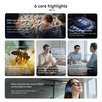 Blackview BV100 Smart Glasses, HD Camera,Bluetooth 5.4,220mAh Battery,Stereo Bass Speakers,Noise Cancelling Mic,Wear Detection - Image 2