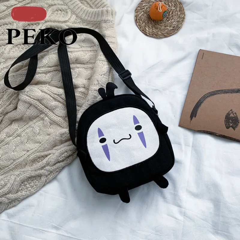 Cartoon No Face Man Bag Hayao Miyazaki Spirited Away Messenger Bag for Kids Adults Halloween Party Cosplay Shoulder Bags 