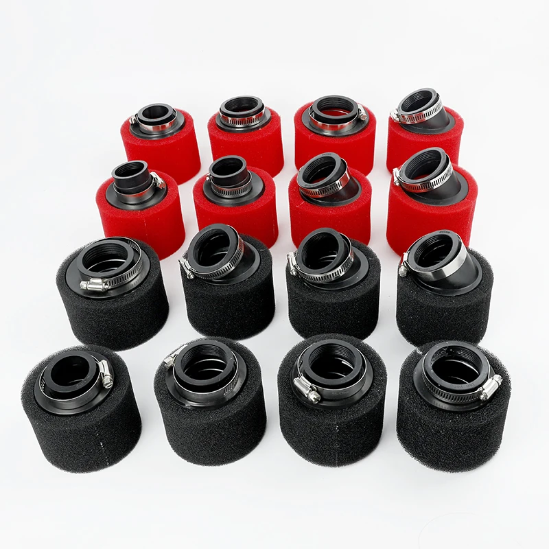 Air Filter Motorcycle Air Filter Air Filter Cleaner Motocross Air Filter 35mm 38mm 42mm 45mm 48mm Bend Elbow Neck Foam Air Filter Sponge Cleaner Moped Scooter Dirt Pit Bike Motorcycle RED Kayo BSE