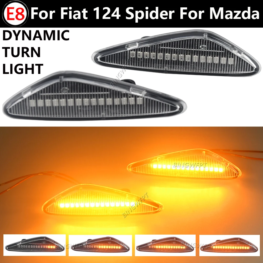 Coppia Di Indicatori Anteriori A LED Per Parafango | Fumé Per Mazda 5/6/MX-5 E Fiat 124 Spider - 3