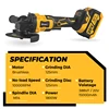 125MM M14 Brushless Angle Grinder 3 Gears Variable Cordless Angle Grinder with Box Li-on Battery Grinding Machine Cutting Tools 2