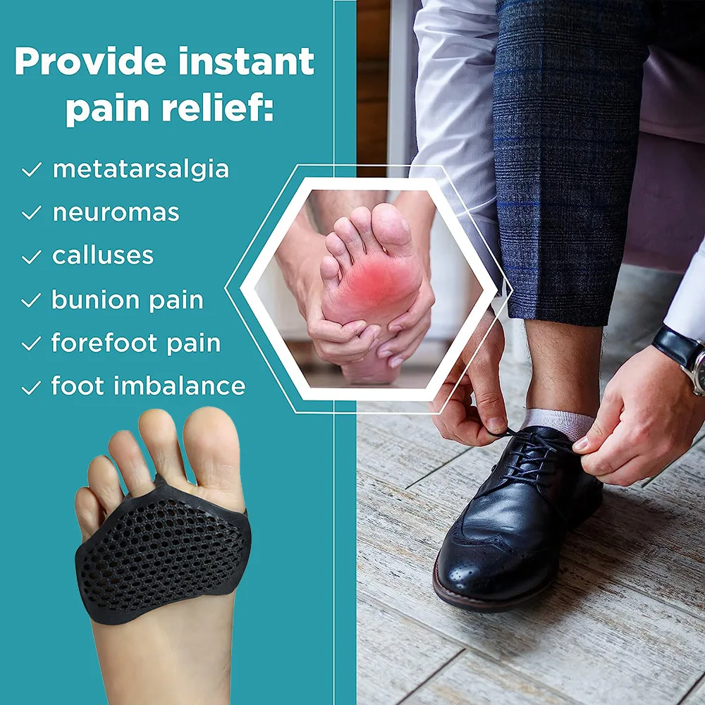 Buy Metatarsal Pads - Gel Sleeves Forefoot Cushion Pads - Fabric Soft Foot  Care Ball of Foot Cushions for Bunion Forefoot Mortons Neuroma Blisters  Callus Supports Metatarsalgia Pain Relief - Men Women