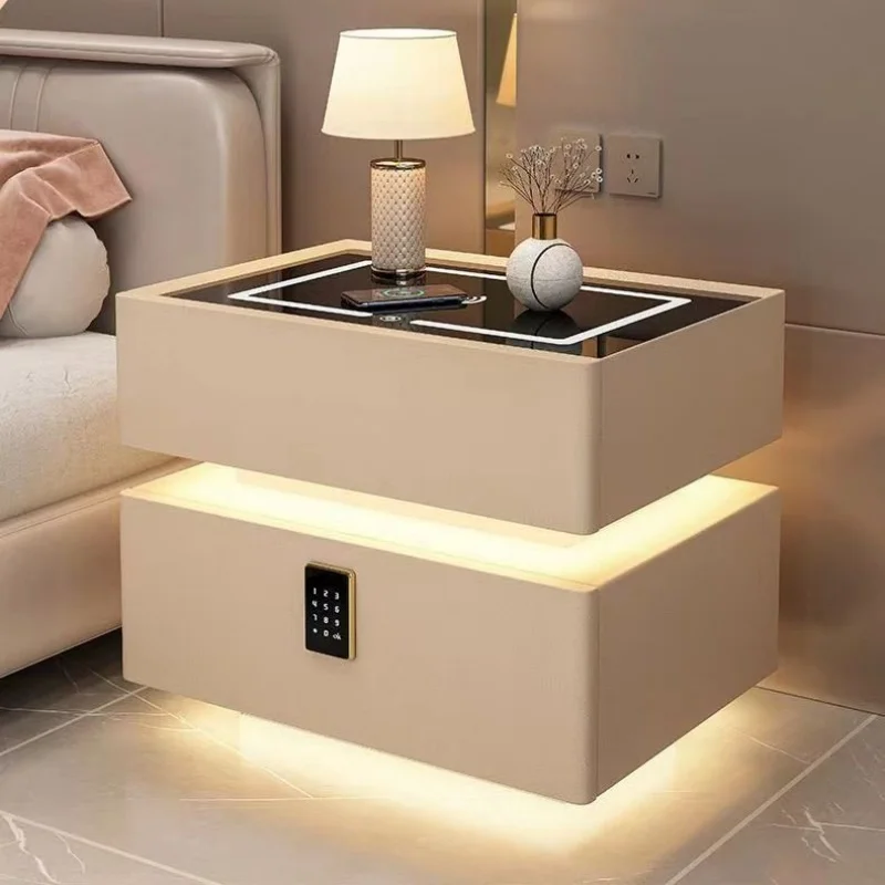 wanghaiyanBD Moderne Luxe LED Licht Smart Nachtkastje Draadloze Opladen Poort en Vingerafdruk Lock Organizer Opbergkast Bluetooth Speaker Nachtkastje, voor Slaapkamer, Woonkamer Meubels wanghaiyanBD Moderne Luxe LED Licht Smart Nachtkastje Draadloze Opladen Poort en Vingerafdruk Lock Organizer Opbergkast Bluetooth Speaker Nachtkastje, voor Slaapkamer, Woonkamer Meubels