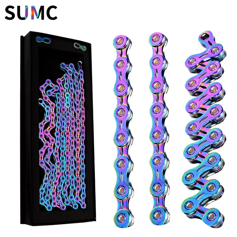 

SUMC Bicycle Colour Chain9/10/11/12Speed Chain Is Suitable for Mountain Bike Road Bike Folding Bike Bicycle Chain11 speed chain