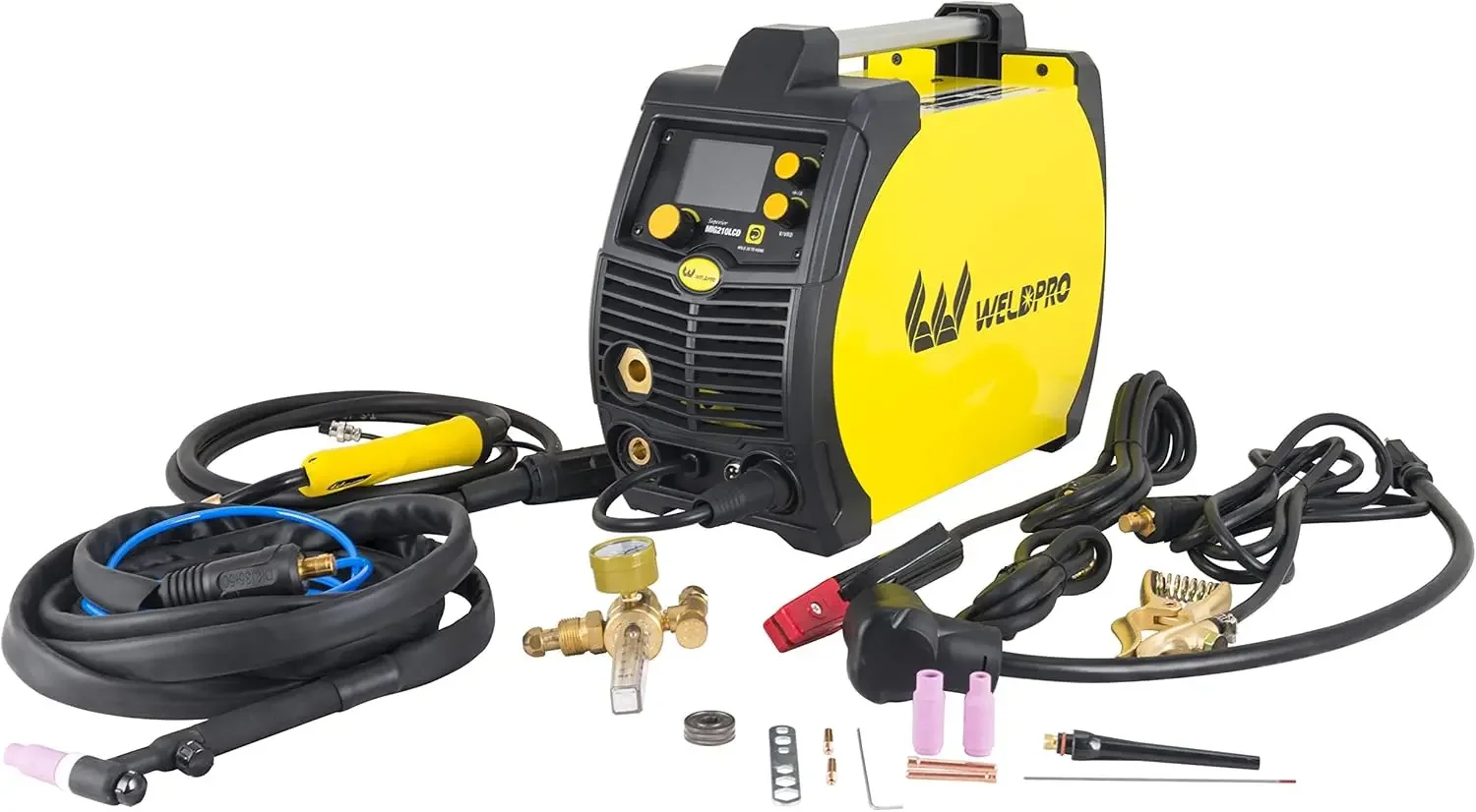 200 Amp MIG210LCD Dual Voltage 115V/230V 5 in 1 Multi-Process MIG/Fluxcore/DC Lift TIG/Stick Welder Aluminum Spool Gun Capable
