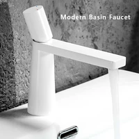 Modern Basin Faucet Brushed Gold Brass Bathroom Mixer Faucet Grey Washbasin Faucet Single Handle Single Hole Wash Sink Water Tap 5