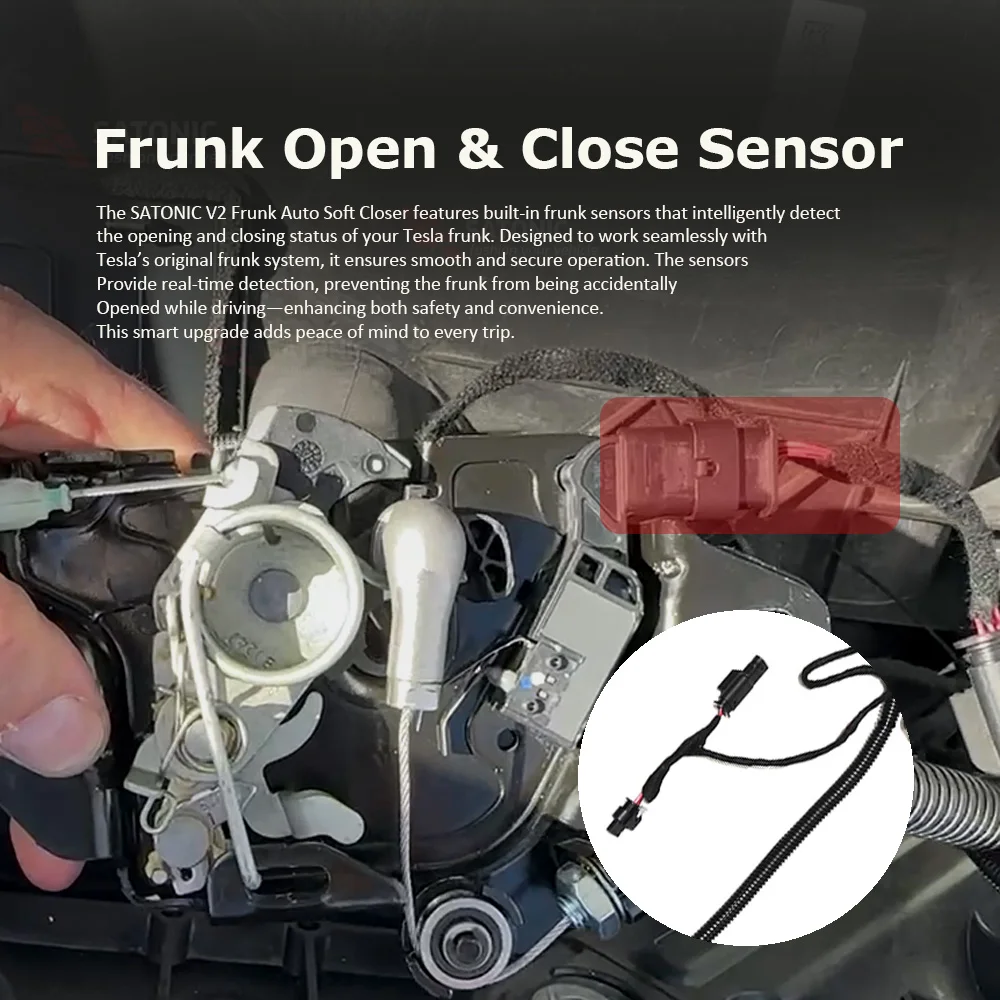 SATONIC V2 Auto Frunk Soft Closer For Tesla Model 3 & Y
