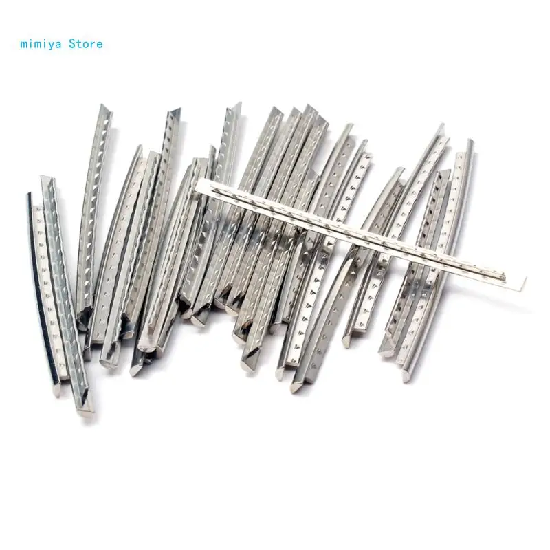 Pipi 24Pcs 스테인레스 스틸 2.7mm 너비 24 프렛 기타 프렛 와이어 일렉트릭 기타베이스 기타 지판 용 Fretwire 세트