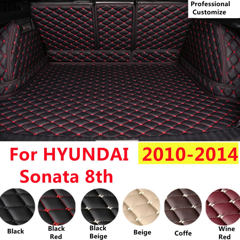 

SJ изготовленный на заказ полный комплект подходит для Hyundai Sonata 8TH 2014 2013 2012 2011 2010 водонепроницаемый автомобильный багажник коврик задний багажник поднос задний груз