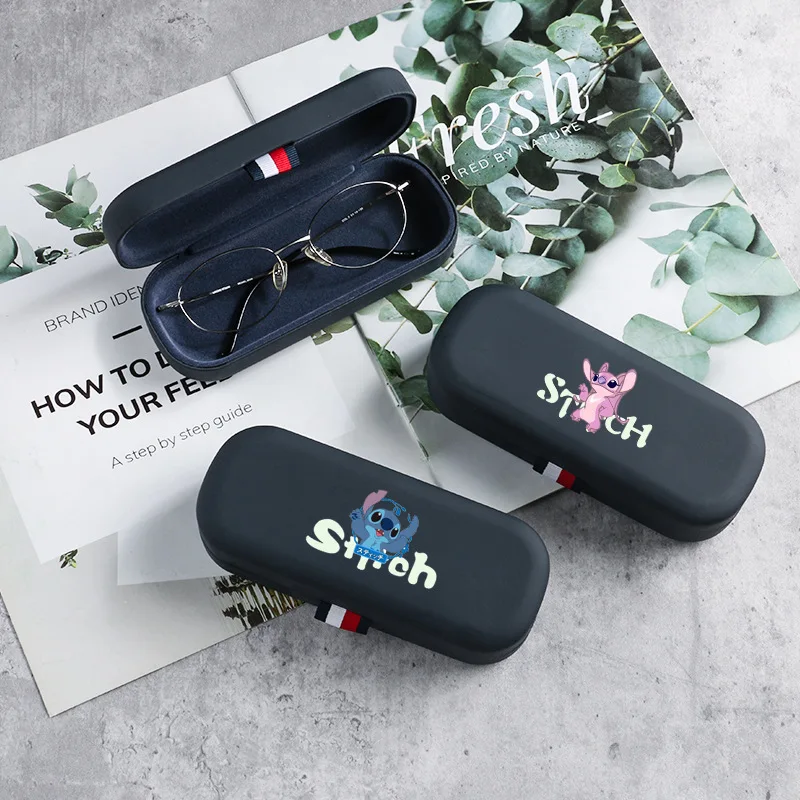 DisneyGlassesCaseStitchPULeatherHardGlassesBoxCartoonFashion