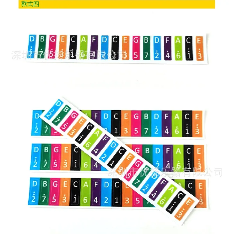 17 Keys Kalimba Note Sticker Thumb Piano Paster Percussion Instrument Auxiliary Learning Tools Multi Style Pin Paper Parts piano keyboard stickers finger piano