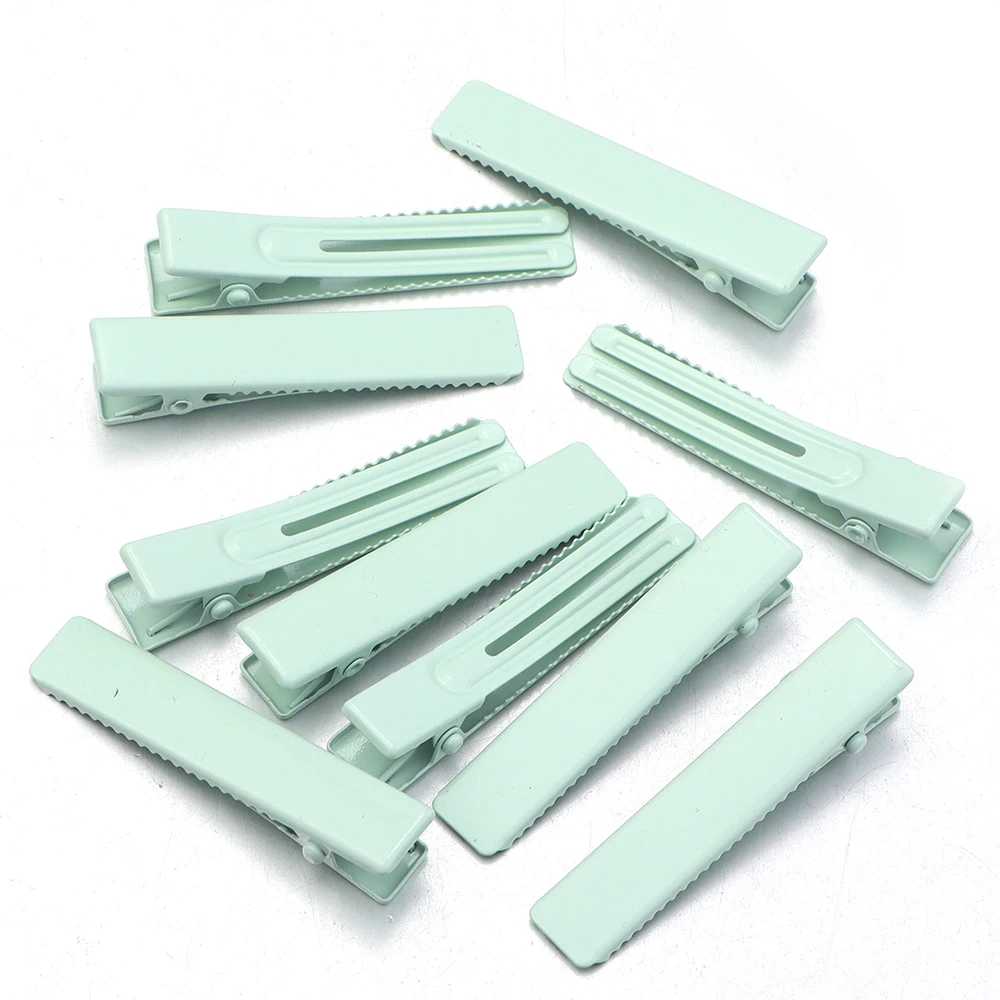 10 teile/los Makronen Farbe Haar Clip 4,8 cm Metall Platz Haarnadel Haar Clips Basis Haarspange Für DIY Kopfbedeckungen Zubehör decor – Detail 7