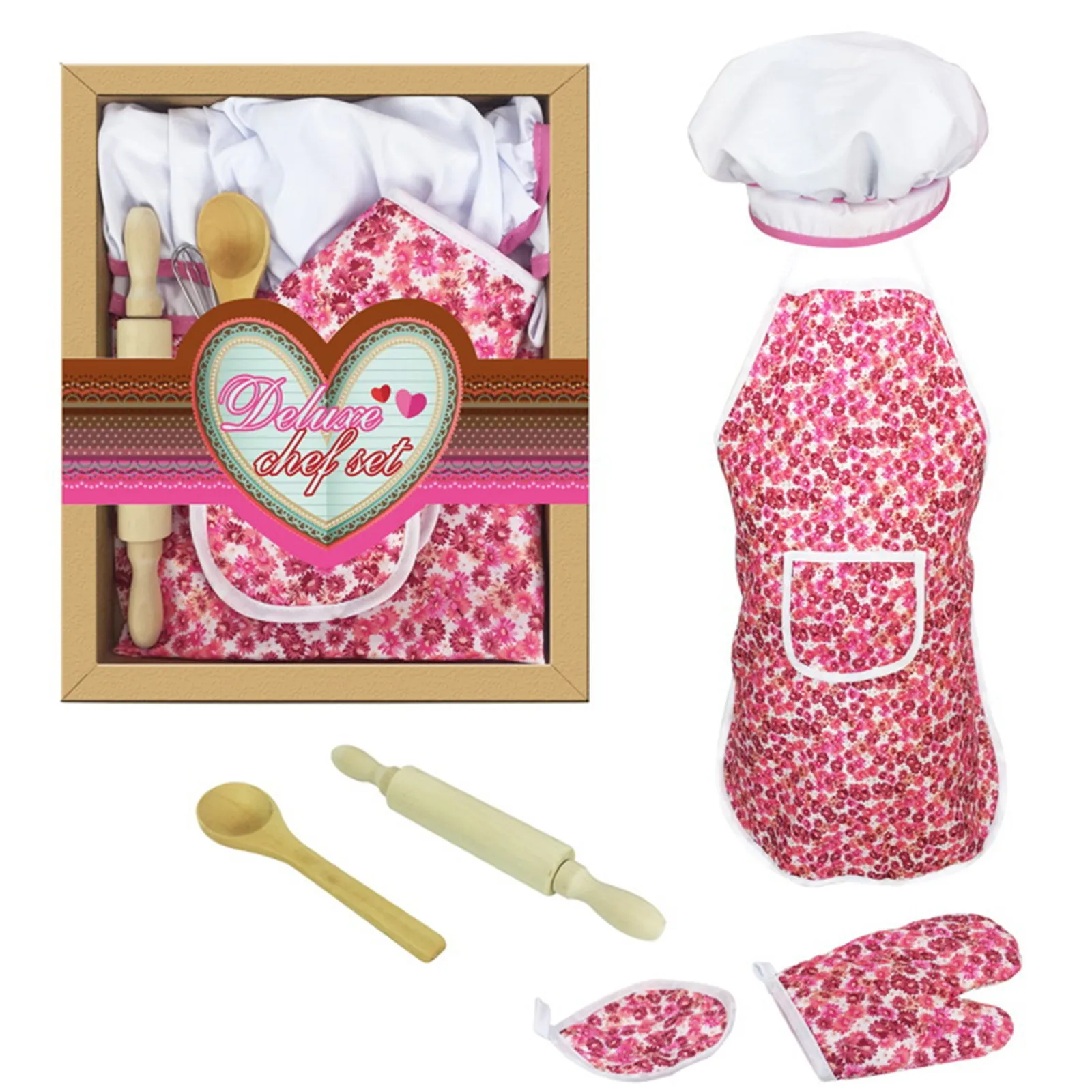 

Rot Children's Cake Cooking Baking Apron Cake Mold Set DIY Play House Tool Set*1