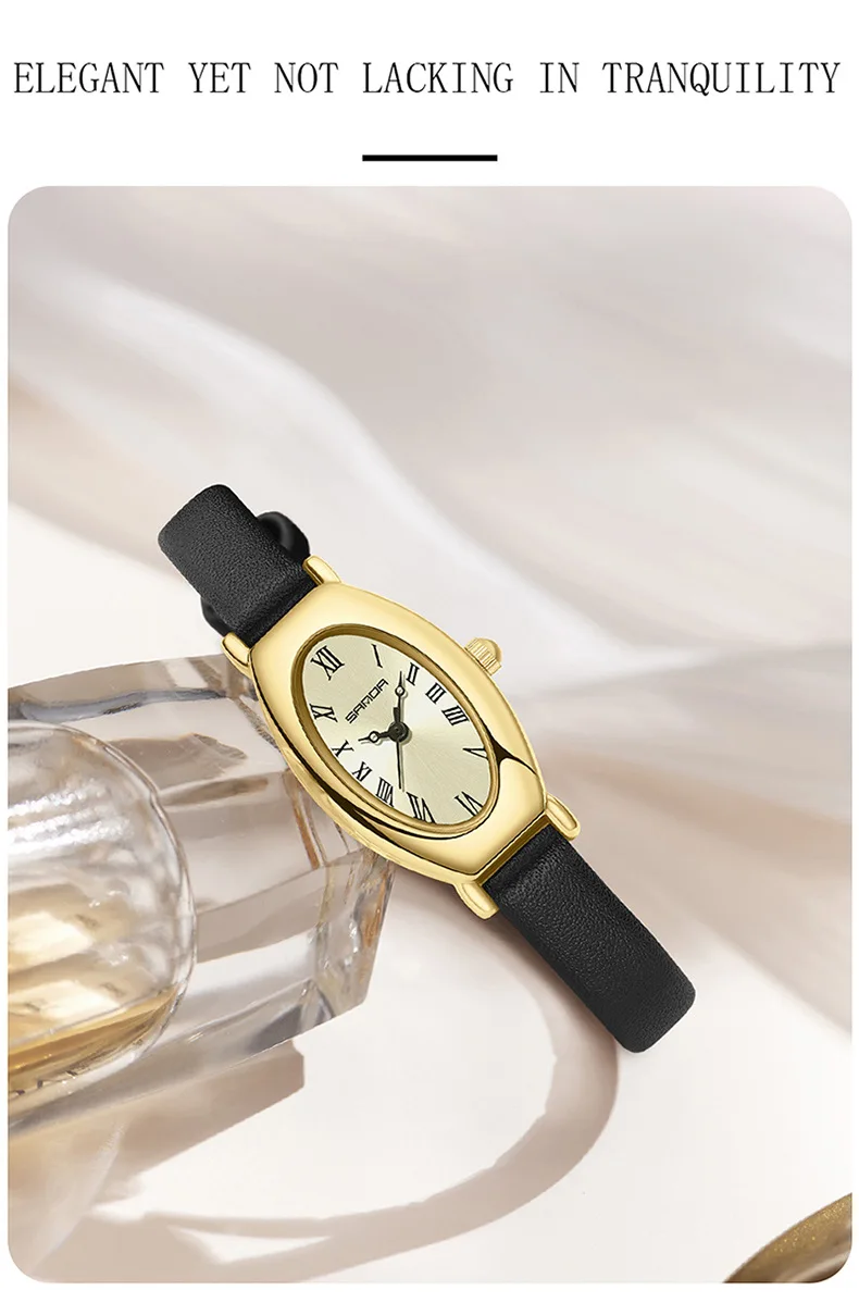 Sanda 1123 New Arrival Elegant Design Roman Number Square Dial Waterproof Quartz Movement Business Women Analog Wrist Watch 4