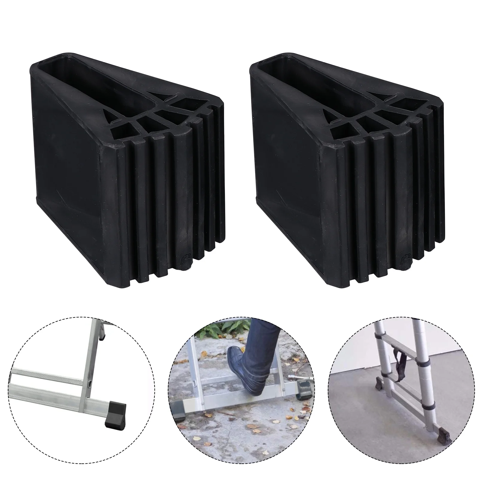

Non- Folding Ladder Feet Rubber Covers Pads Extension Replacement Foot Caps Mat Protector Parts Leg Furniture