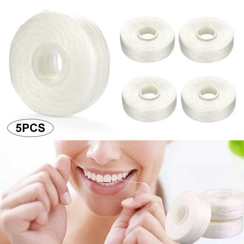 Dental Floss 5 Rolls 50m Oral Hygiene Teeth Cleaning Dental Floss Spool Toothpick Care