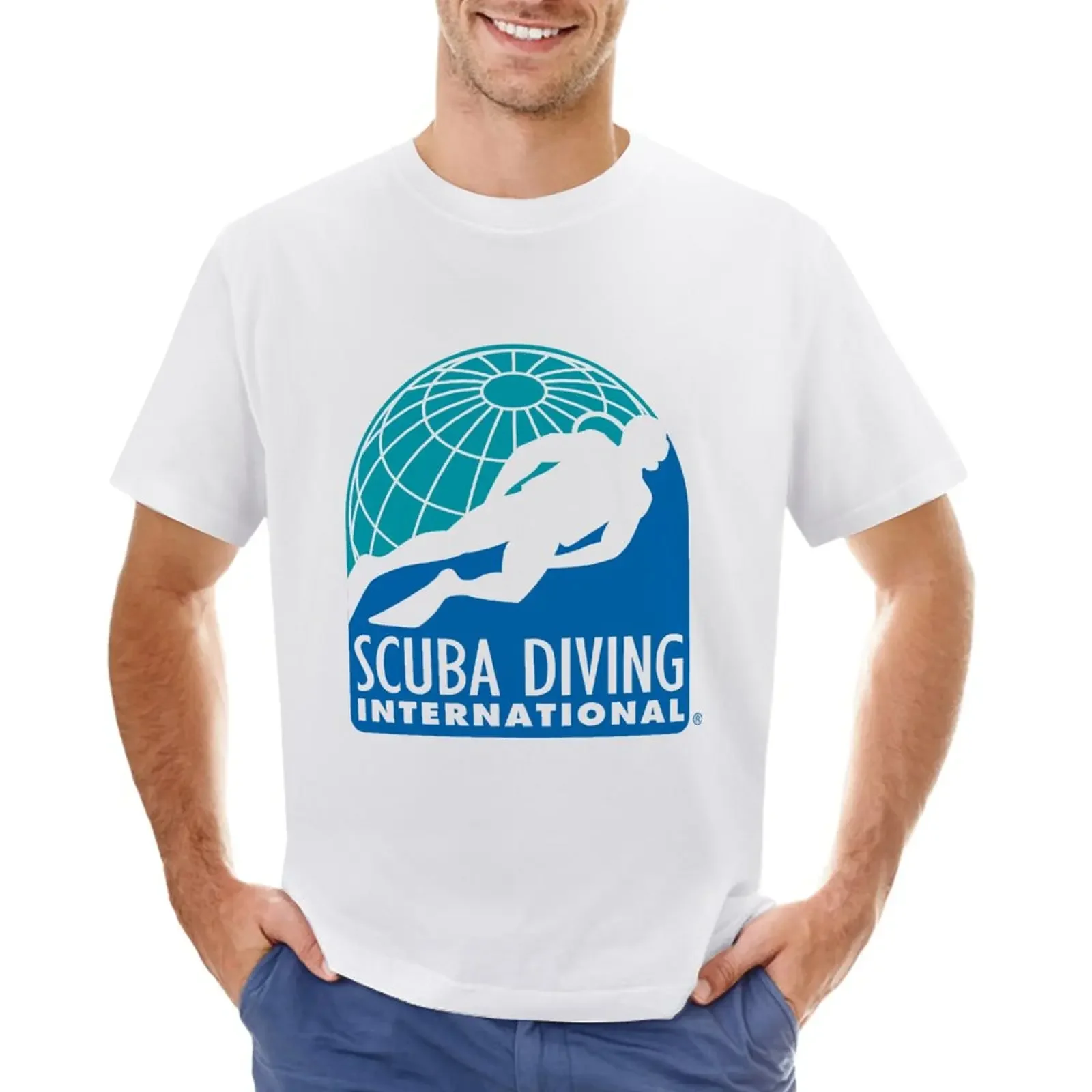 

Scuba Diving International (SDI)-Official Logo T-Shirt funnys quick-drying hippie clothes aesthetic clothes mens funny t shirts