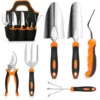 Garden Tool Set Stainless Steel Heavy Duty Gardening Tool Set with Non-Slip Rubber Grip Storage Tote Bag Outdoor Hand Tools 1