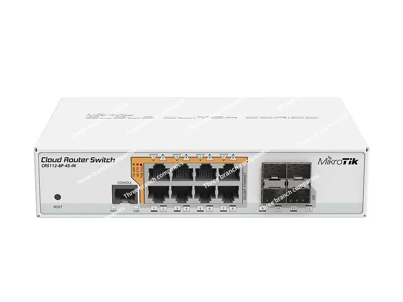

CRS112-8P-4S-IN 4 SFP Optical Ports Gigabit Ros Wired Poe Routing Switch