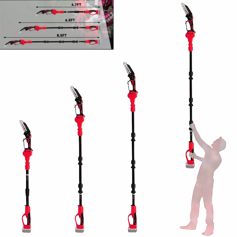 6.6ft(2m) Extension Pole & 8 Inch Mini Chainsaw Tree Trimmer power tools for Mil