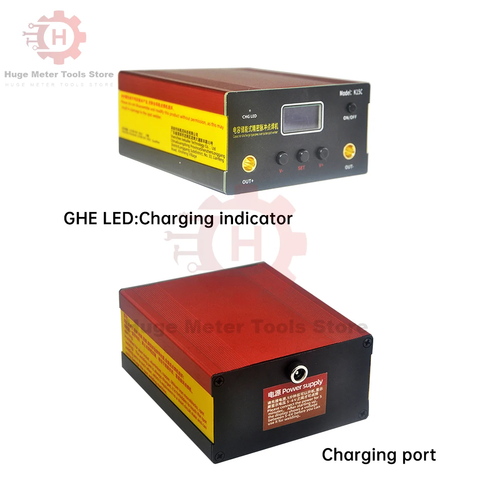 K15 Portable Double Pulse Spot Welding Machine 0.1-0.15mm Nickel Belt 18650 Battery Super Farad Capacitor Spot Welder Tools 6