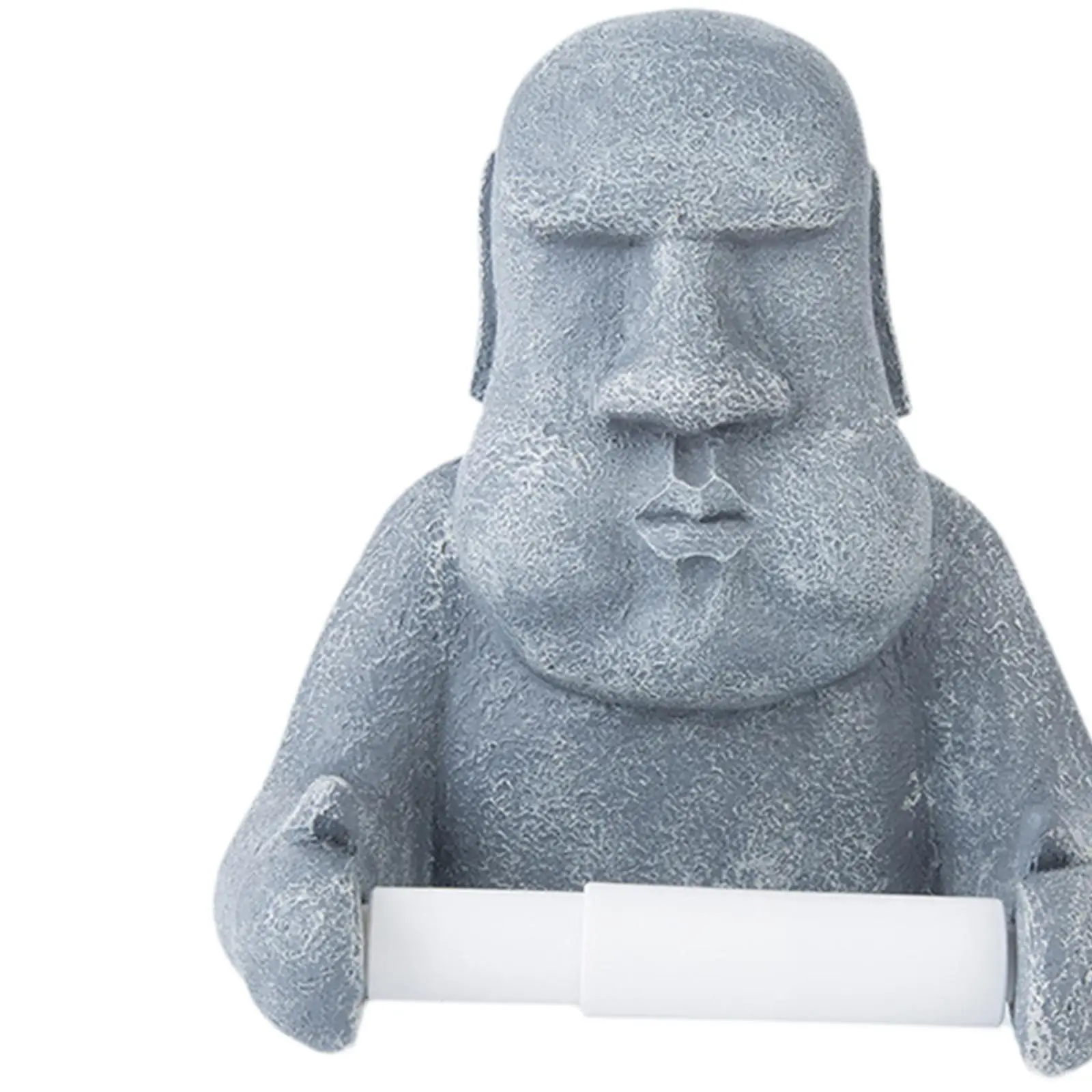 Moai Statue Toilet Paper Holder Storage Rack Organization Wall Mount Bathroom Decor for Washroom Hotel Office Bathroom Home