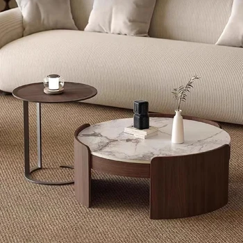이탈리아 사이드 테이블 거실 모듈러, 럭셔리 컨퍼런스 테이블, 록 빔 커피 카페, Muebles Italianos 홀 원형 가구