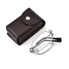 Unisex Portable Folding Anti Blue Light Blocking Reading Glasses Full Metal Frame Compact Eyeglasses Foldable for Men and Women