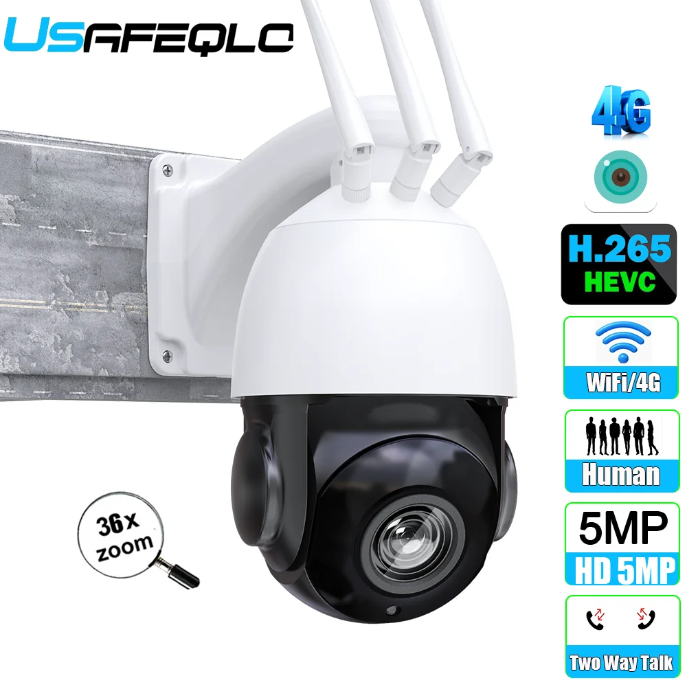 

5MP 36X Optical Zoom PTZ IP Camera Outdoor 100M Night Vision 5MP 4.7~94mm Optical Zoom WiFi Speed Dome Security Camera Icsee