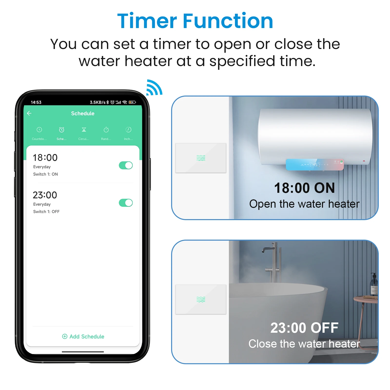 LoraTap Tuya Smart Life Boiler Water Heater Switch 4400W Backlight Remote  Control Energy Monitoring Voice Google Home Alexa - AliExpress