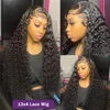 40 Inch Deep Wave 13x4 13x6 360 Hd Transparent Lace Front Wigs For Women Water Wave Lace Frontal Hair Wigs Curly Human Hair Wigs 3