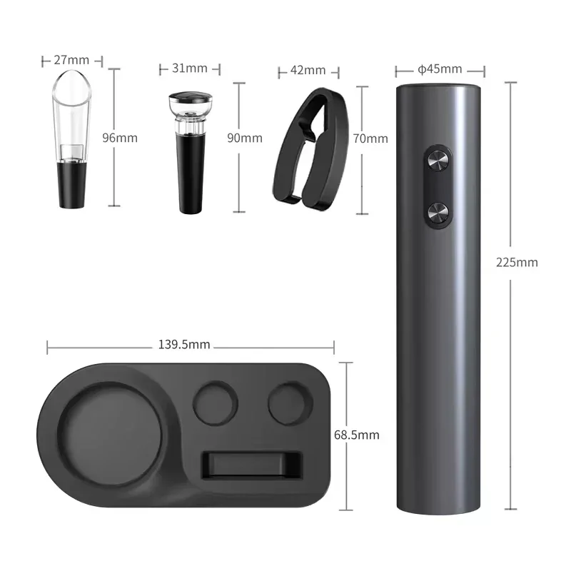 Luxurious Electric Red Wine Opener Gift Set