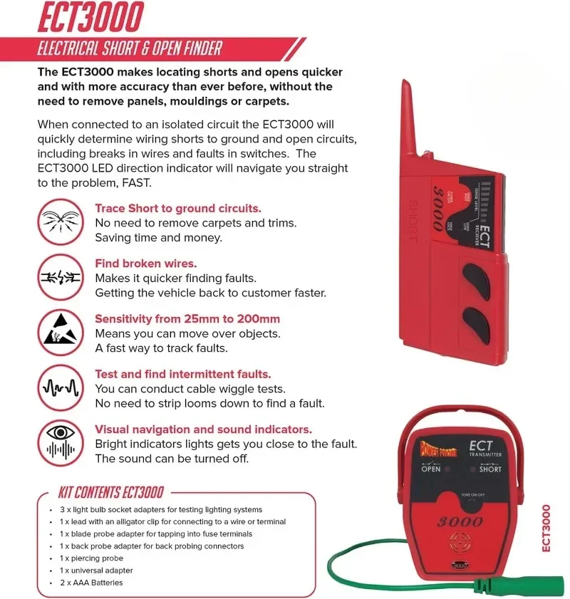 Power Probe PWP-PPECT3000 - ECT3000 Short/Open Electrical Circuit Tester 6