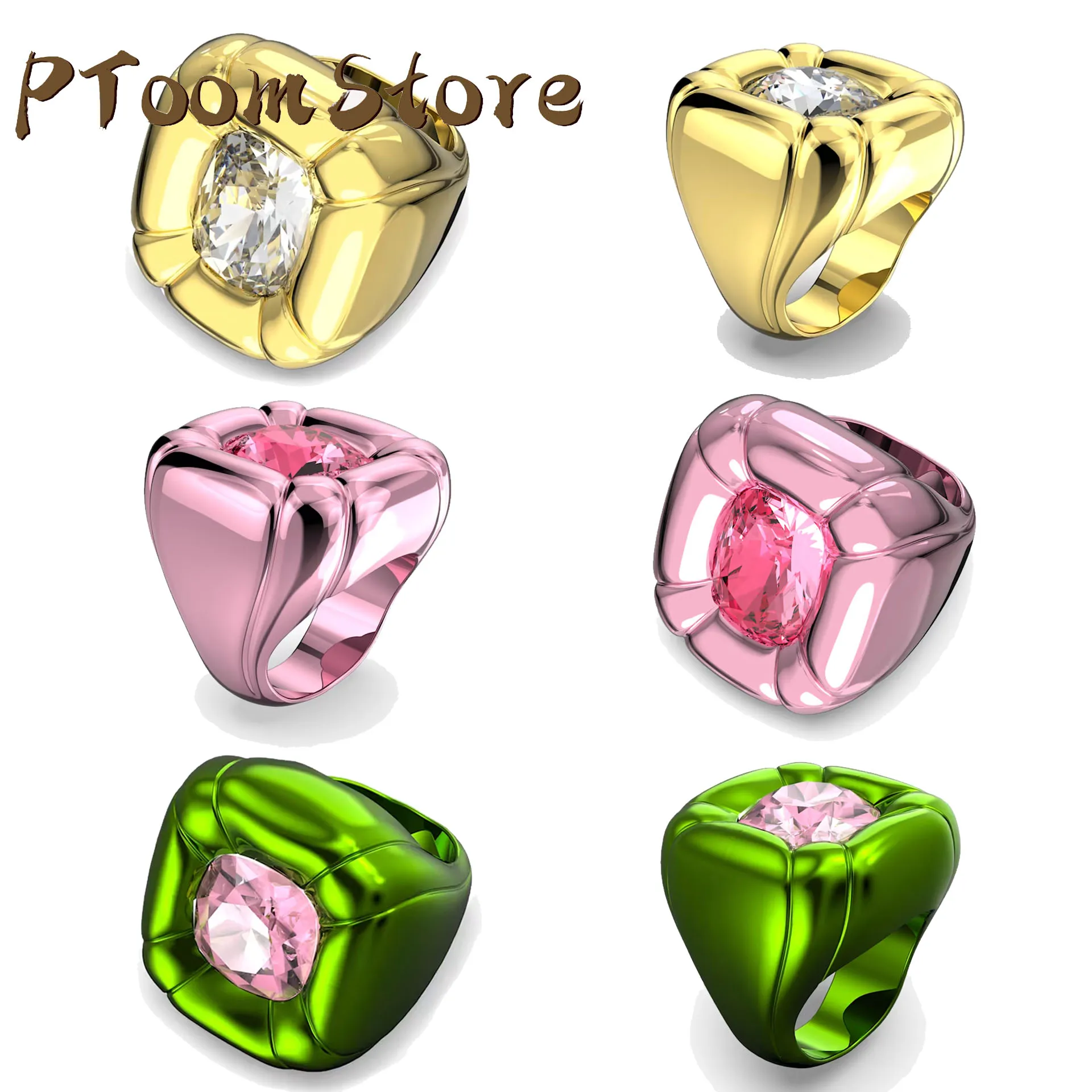 

Dulcis Rings 2024 Y2K Original Wedding Jewely Luxury Brand Zircon Cushion Cut Crystal Florere Romantic Gift With Logo