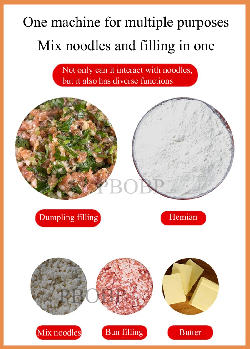 Description Picture 5 of itemPBOBP Home Kitchen Appliances Flour Dough Mixer Machine Kneading Electric Food Stirring Pasta Mixing Make Bread Noodles