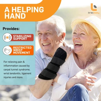 Supportive and Adjustable Black Wrist Brace for Maximum Pain Relief - Comfortable Brace for Carpal Tunnel, Tendonitis, and Arthr 3